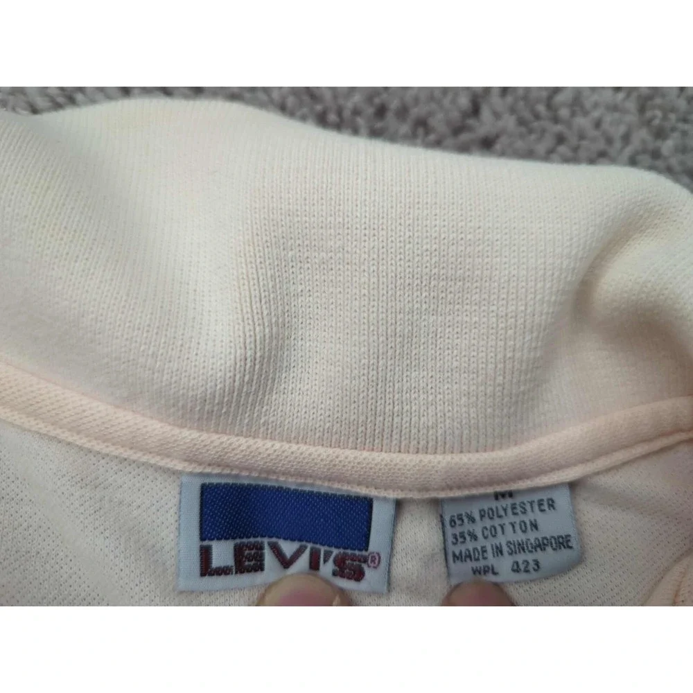 Vintage Levi's Polo Shirt Mens‎ Medium Orange Made in Singapore Single Stitch